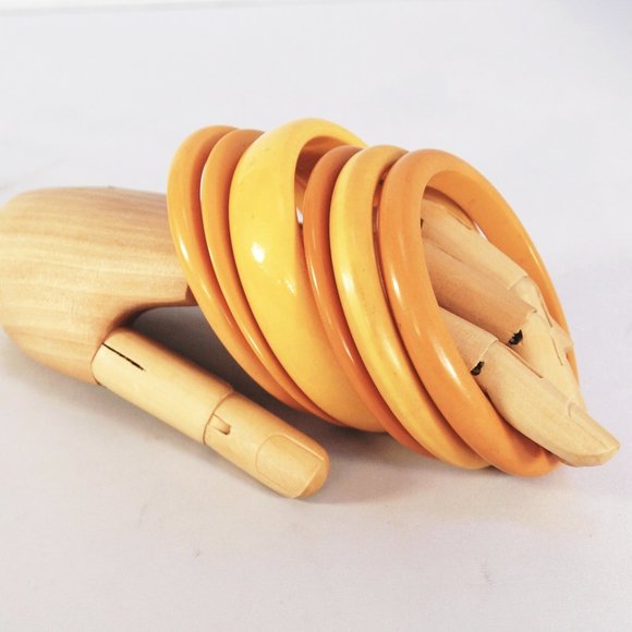 Vintage Bakelite Bangle Bracelet Set #3 - Picture 1 of 5